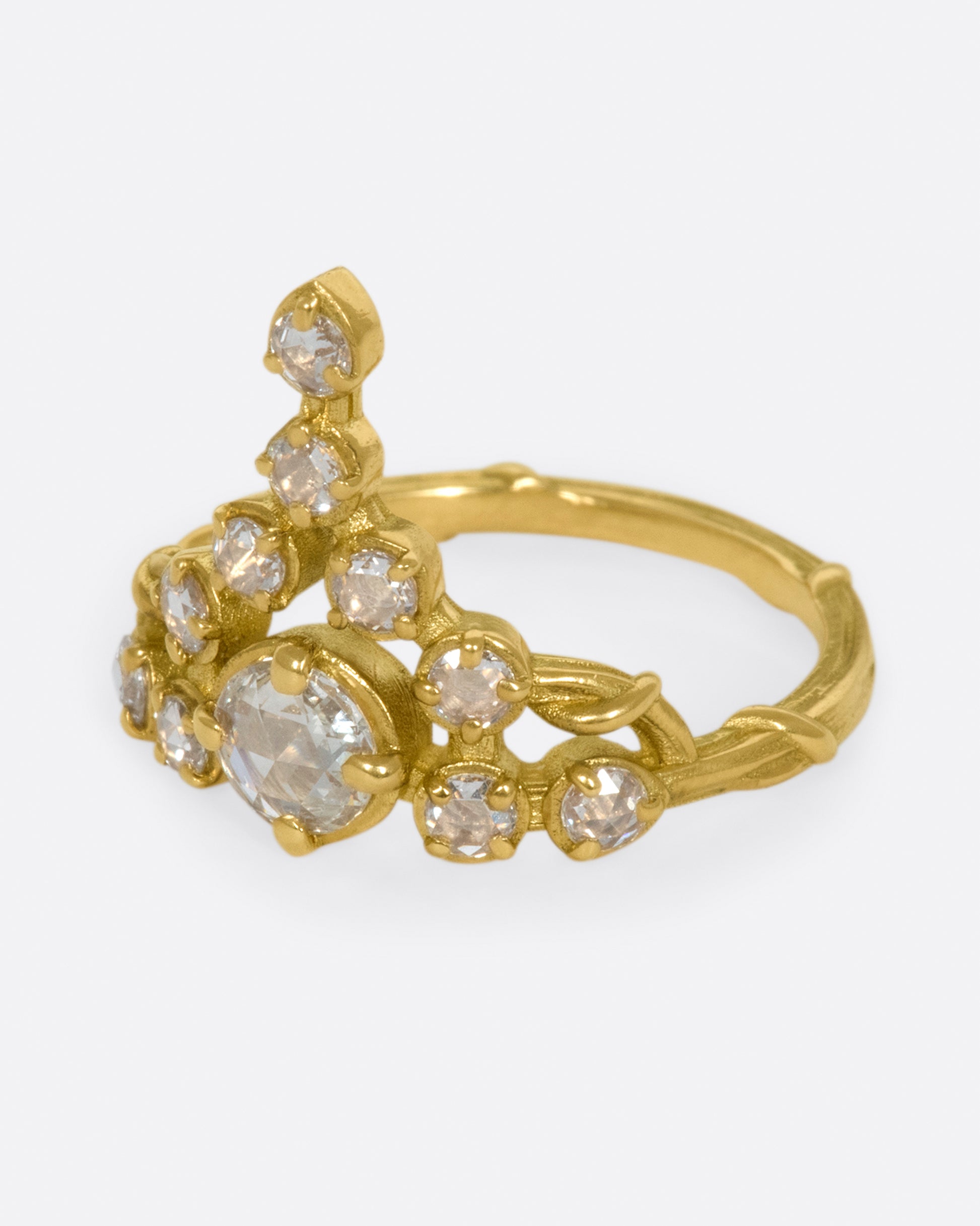 This ring makes a statement, but is also comfortable for everyday wear and is inspired by the ultimate power accessory, a tiara,