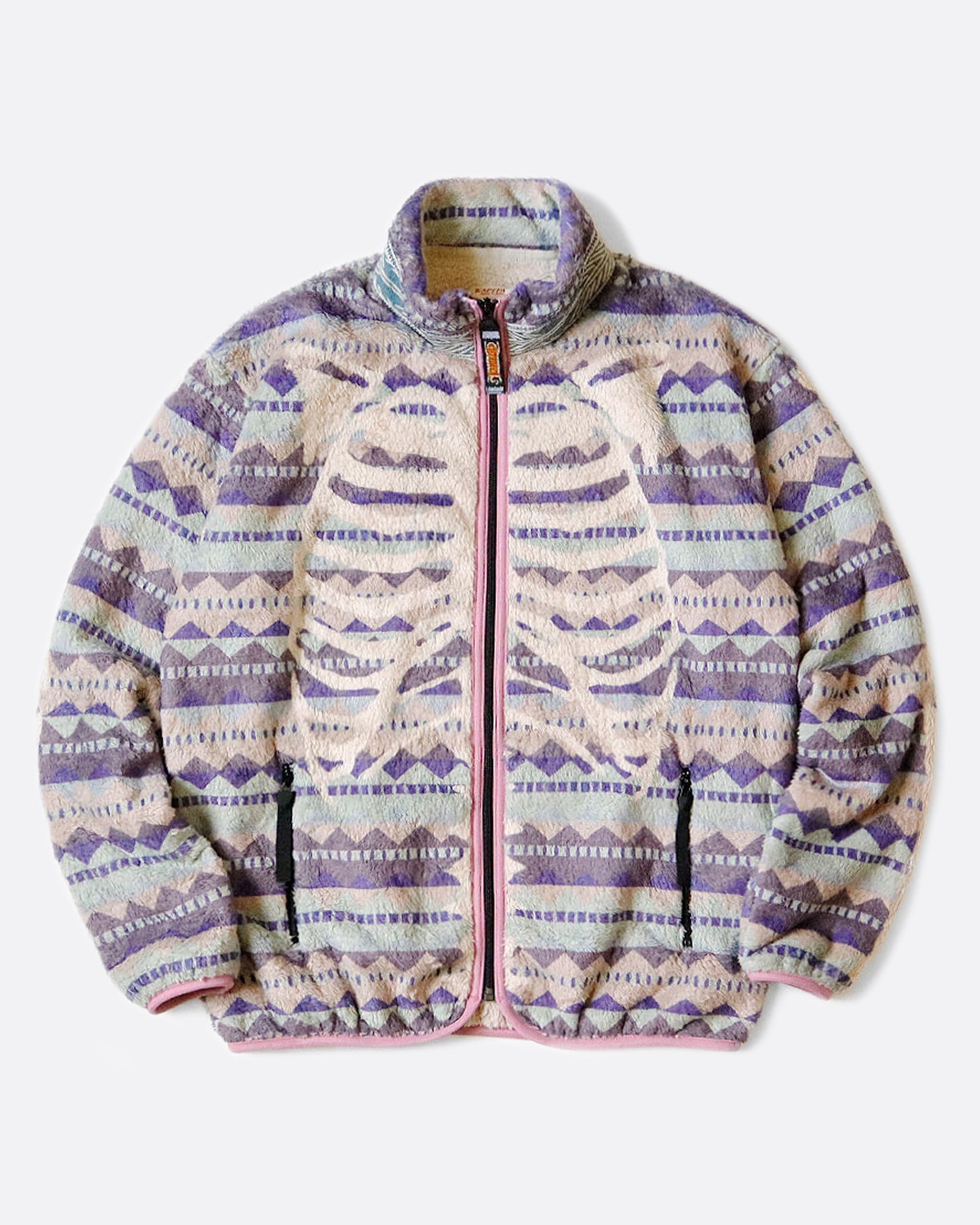 Kapital Stripe & Bone Fleece Jacket