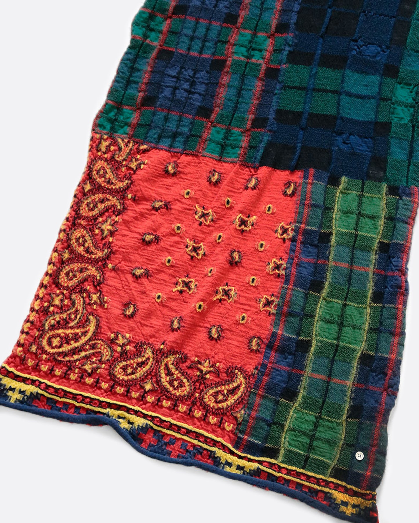 Kapital Tartan Bandana Patchwork Scarf