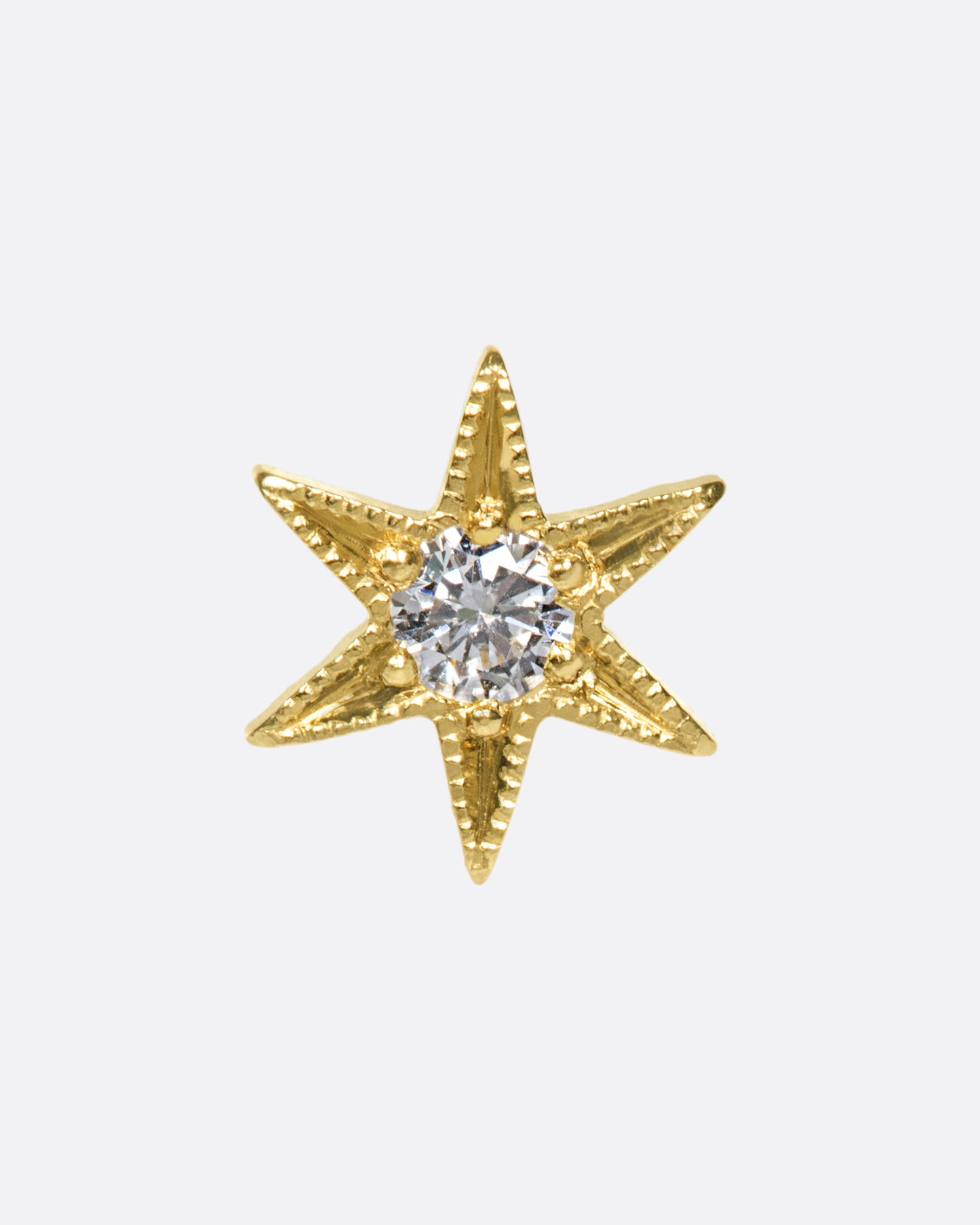 A bright, shining star that will sparkle wherever it lives on your ear.