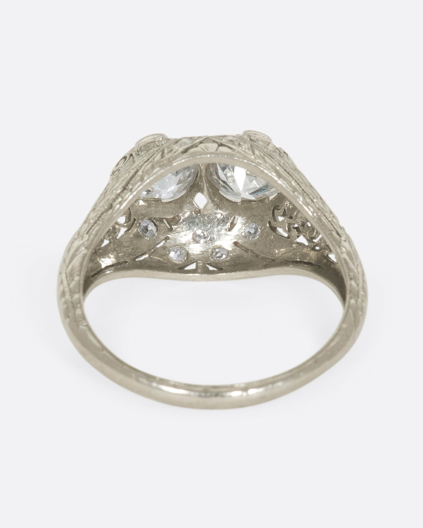 An intricate, sparkling ring to represent "you and me"