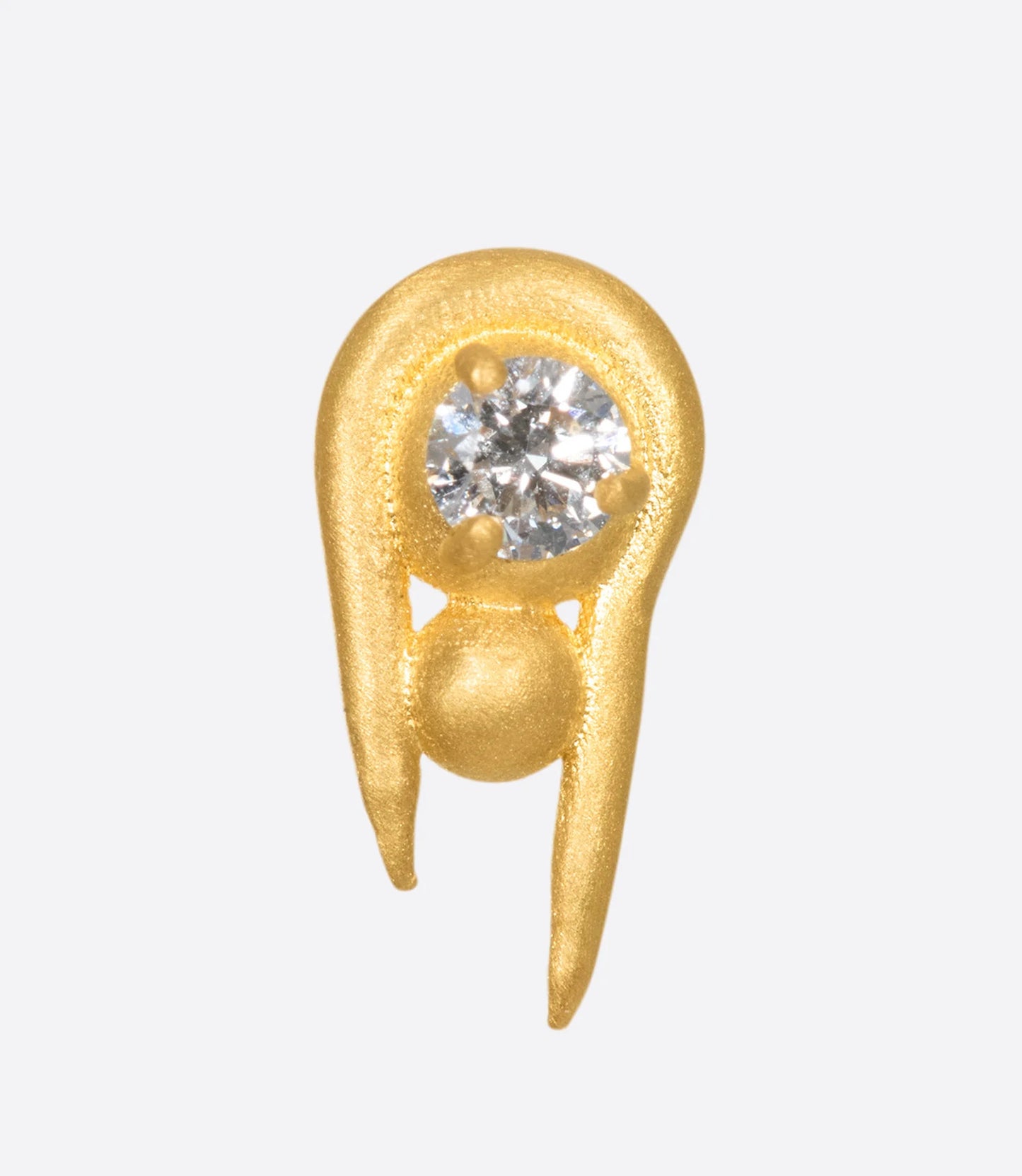 Diamond Stacked Sphere Stud