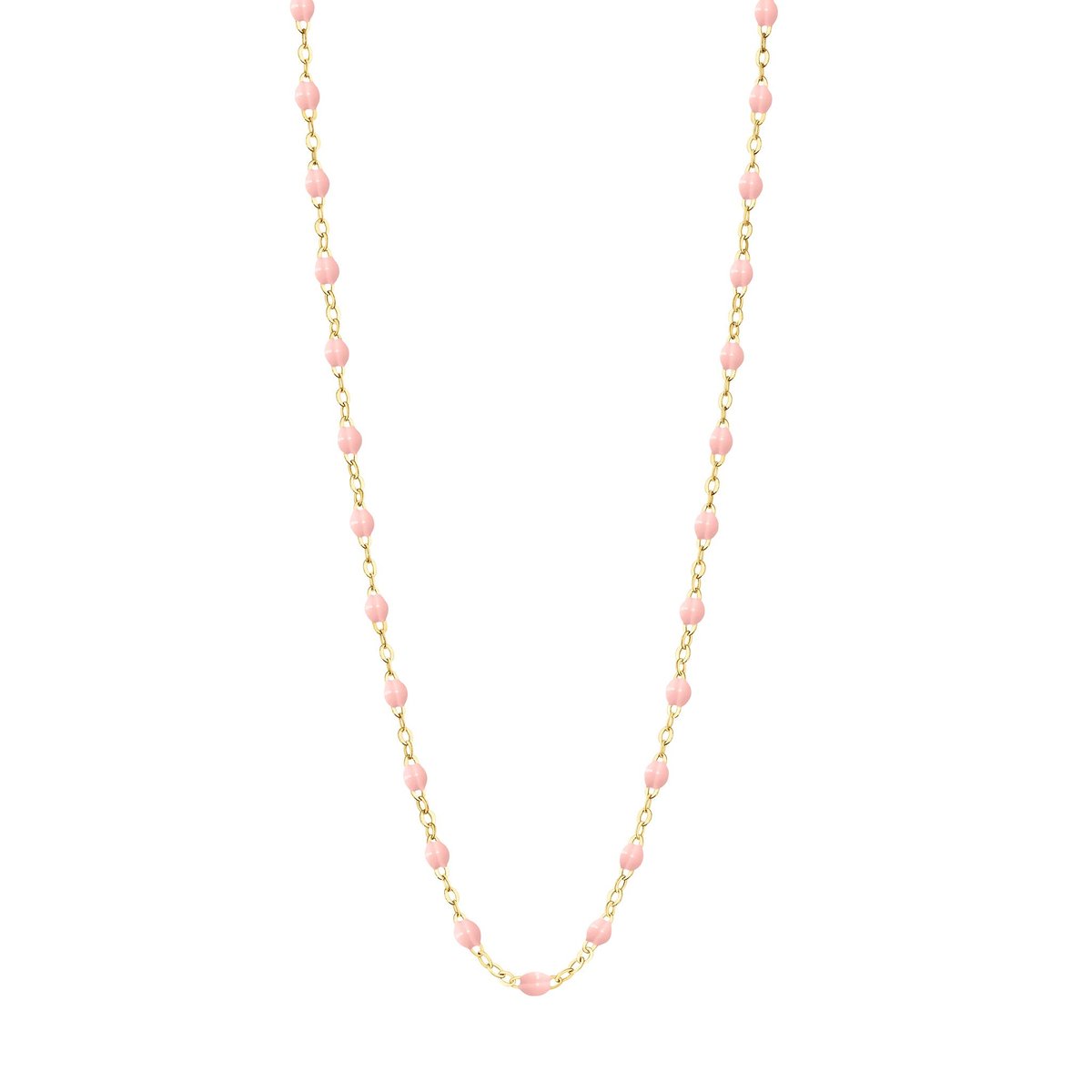 Yellow Gold Resin Beaded Necklace - 18 inches