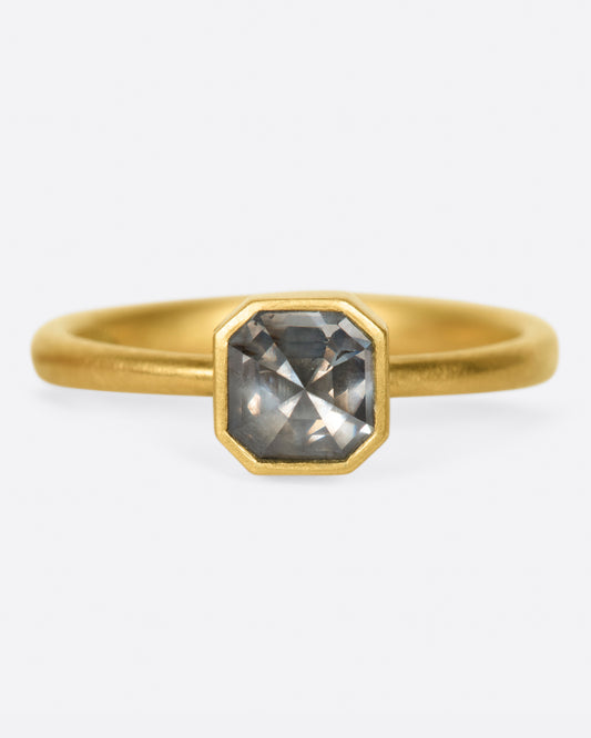 A smokey octagonal diamond ring by Lola Brooks.