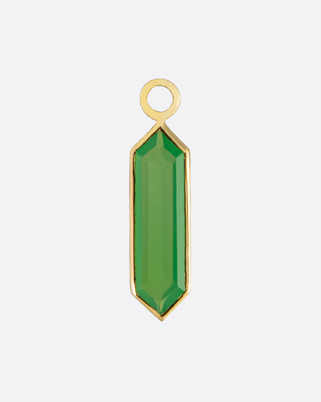 Chrysoprase Hexa Earring Dangle