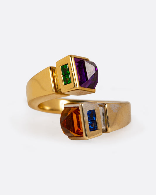 Amethyst & Citrine Wrap Ring